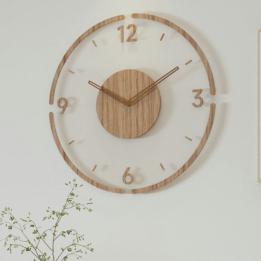 Horloge Murale en Bois Massif | Élégance Minimaliste et Silencieuse