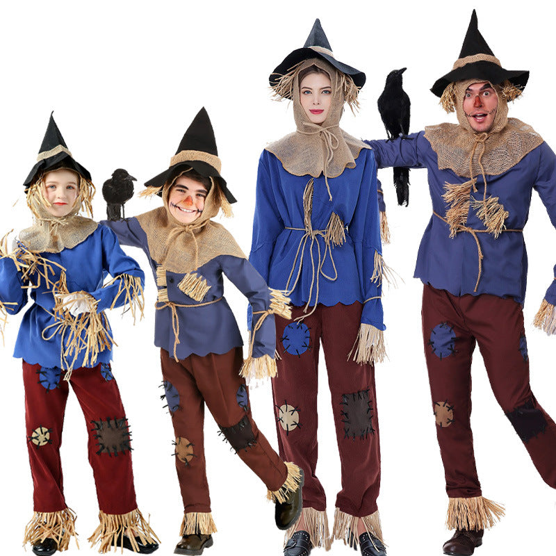 Costume d'épouvantail Halloween Homme | Ensemble Complet à Manches Longues