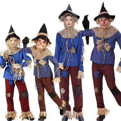 Costume d'épouvantail Halloween Homme | Ensemble Complet à Manches Longues
