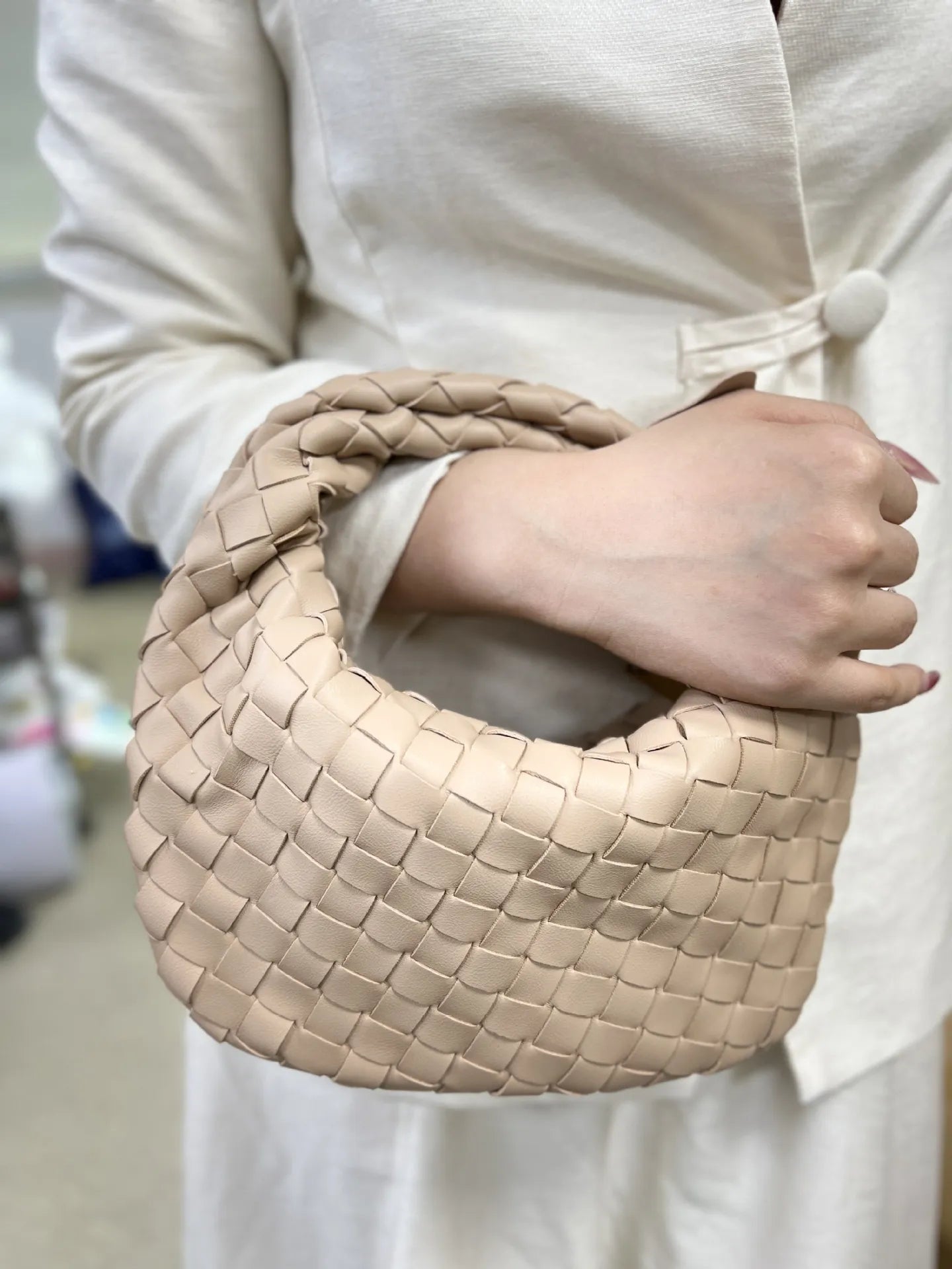 Sac à Main Tressé pour Femmes | Élégant et Spacieux en Polyuréthane