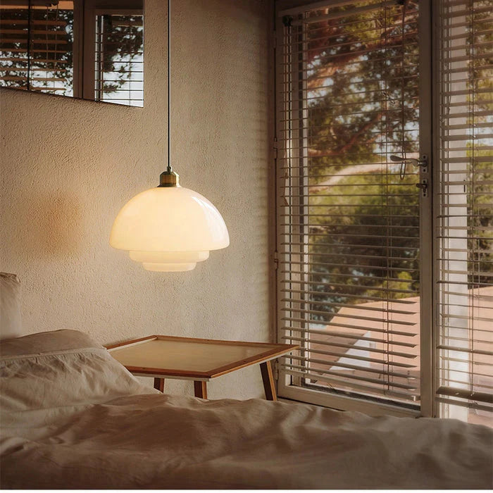 Lampe Pendante en Verre Laiton | Éclairage Élégant pour Espaces Modernes