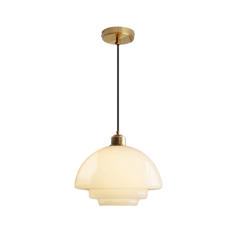 Lampe Pendante en Verre Laiton | Éclairage Élégant pour Espaces Modernes