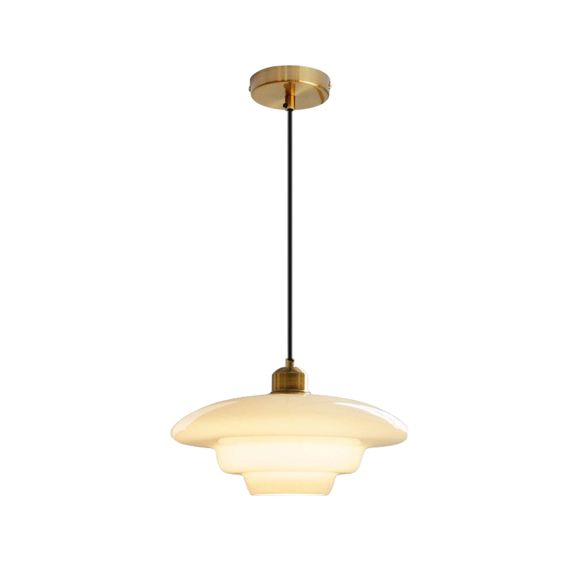 Lampe Pendante en Verre Laiton | Éclairage Élégant pour Espaces Modernes