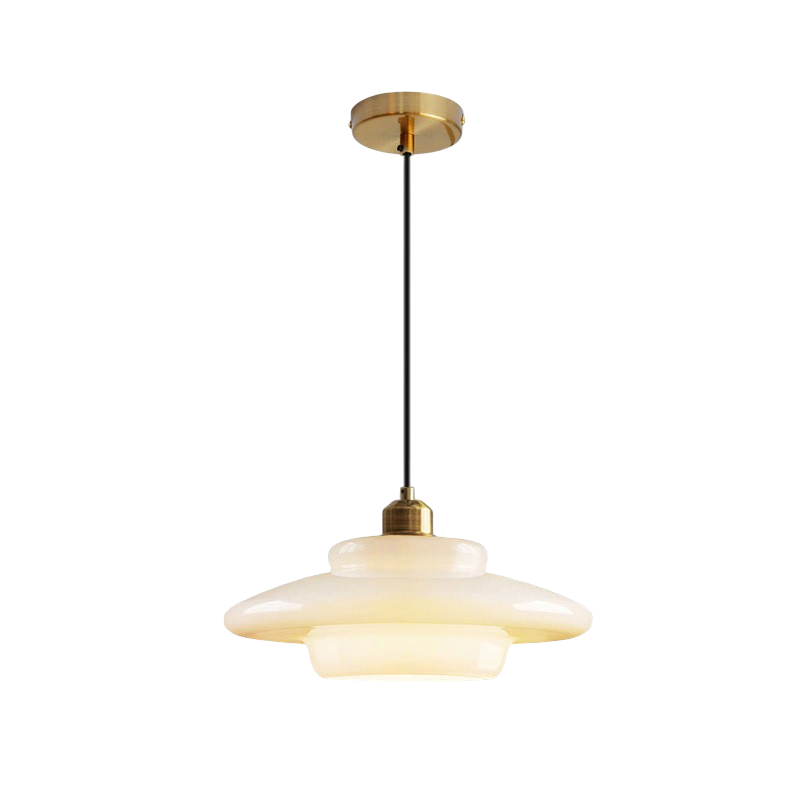 Lampe Pendante en Verre Laiton | Éclairage Élégant pour Espaces Modernes