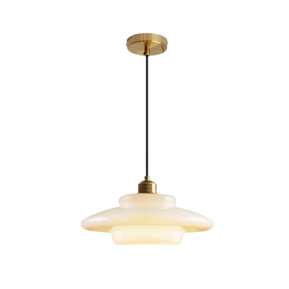 Lampe Pendante en Verre Laiton | Éclairage Élégant pour Espaces Modernes