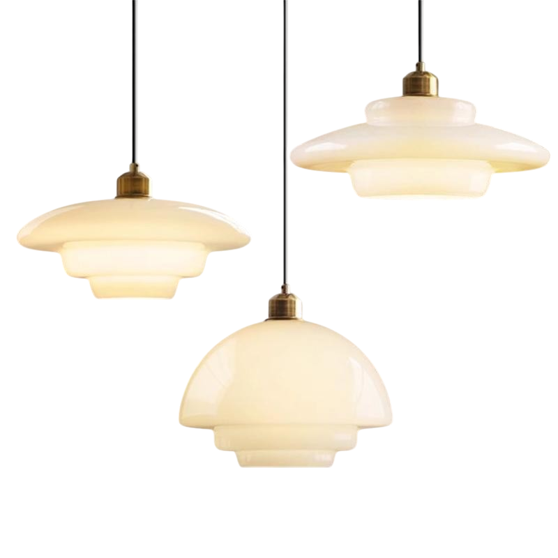 Lampe Pendante en Verre Laiton | Éclairage Élégant pour Espaces Modernes