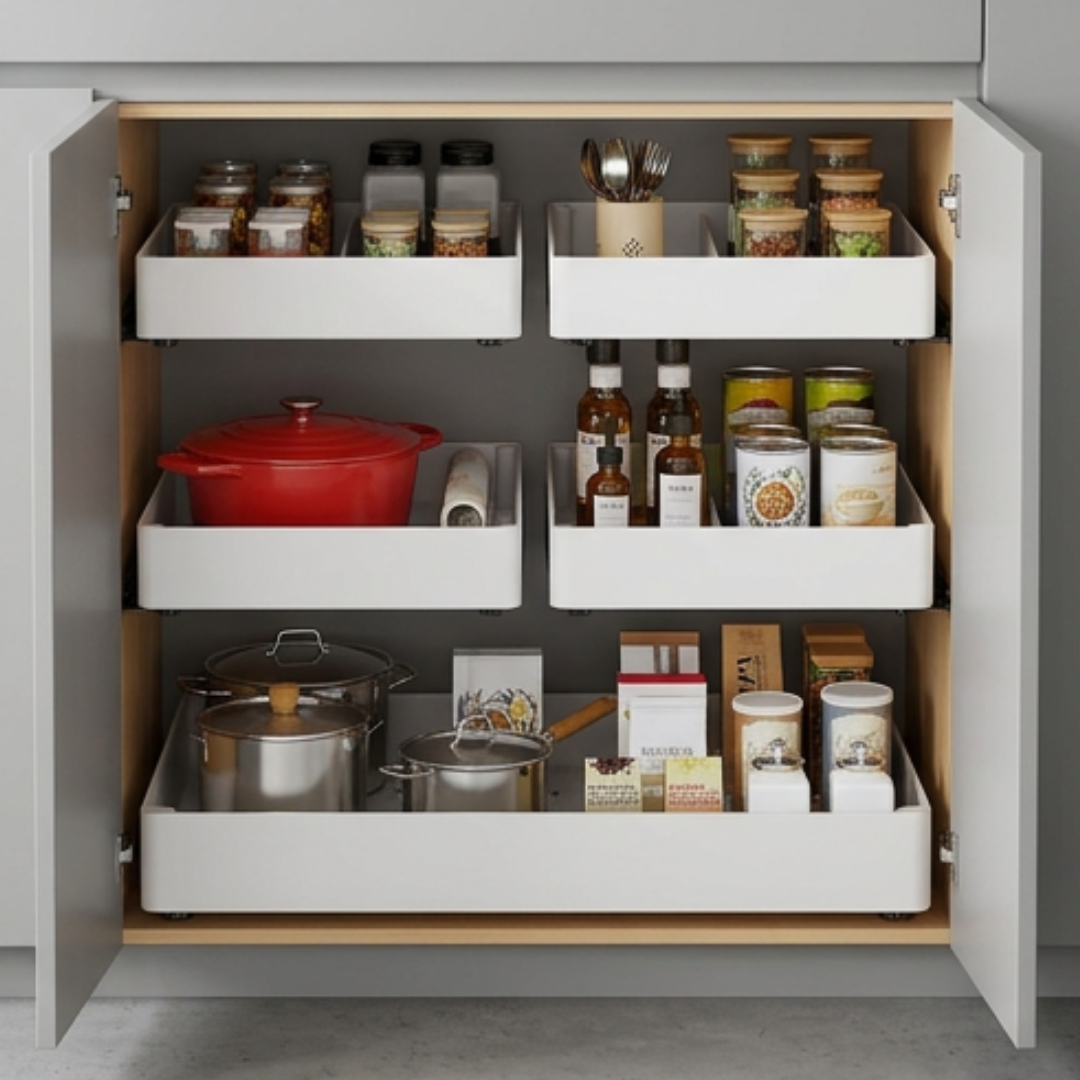 Dernier Jour -50% | SlideEase™ Tiroir de Cuisine Extensible (Lot de 3)