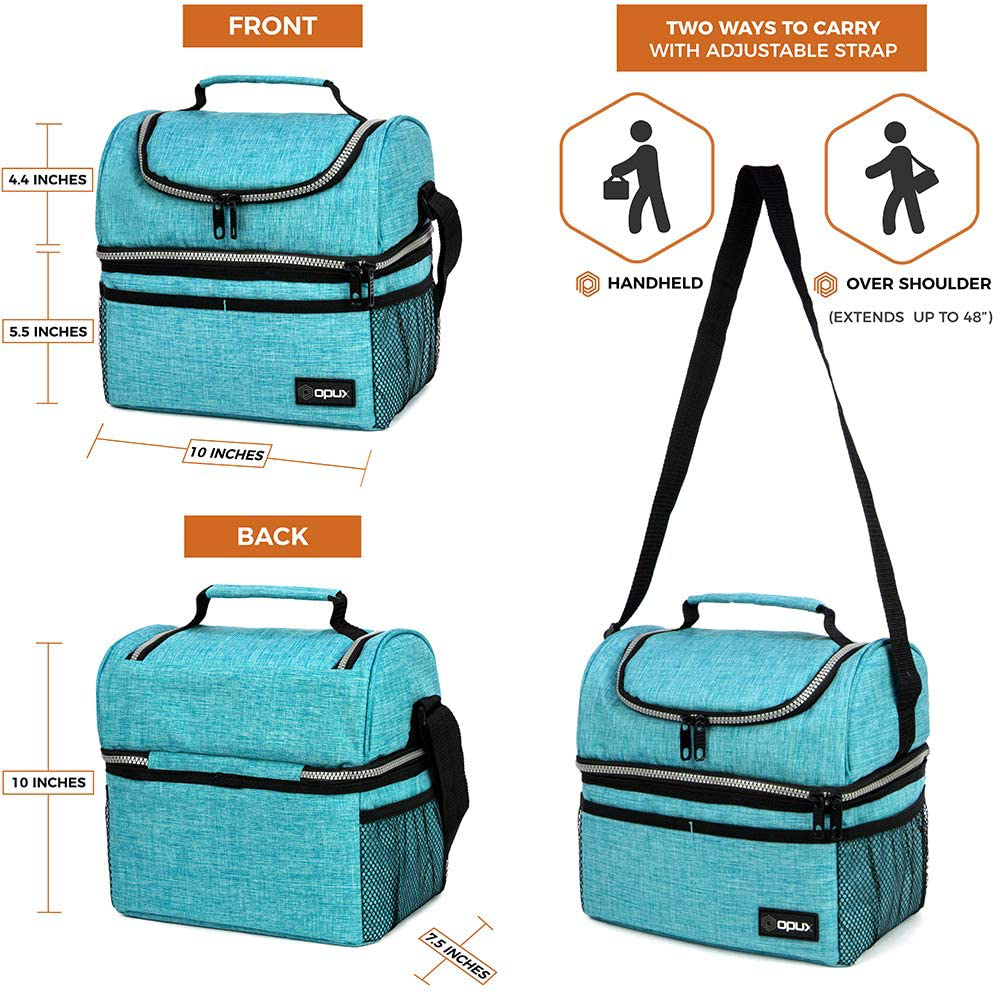 Boîte à Déjeuner Isotherme Double Compartiment | Fraîcheur Optimale pour Repas et Collations