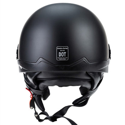 Casque de Moto Ouvert Approuvé DOT | Léger et Confortable pour Longues Balades