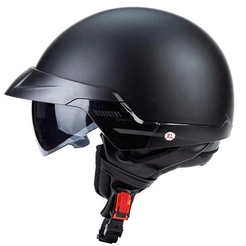 Casque de Moto Ouvert Approuvé DOT | Léger et Confortable pour Longues Balades