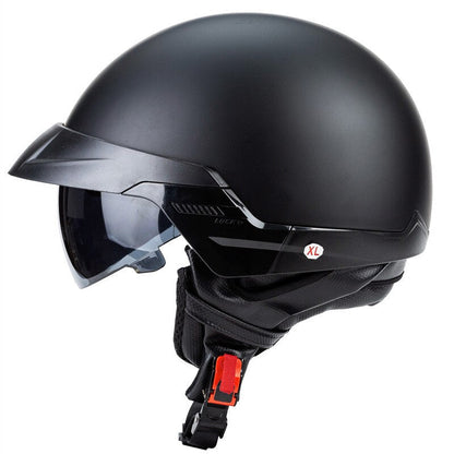 Casque de Moto Ouvert Approuvé DOT | Léger et Confortable pour Longues Balades