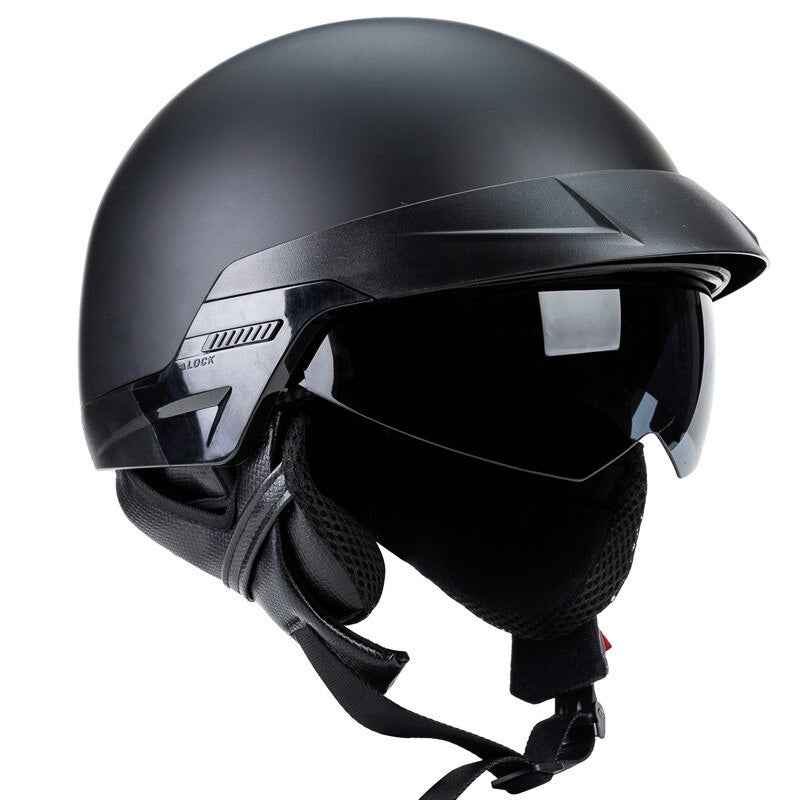 Casque de Moto Ouvert Approuvé DOT | Léger et Confortable pour Longues Balades
