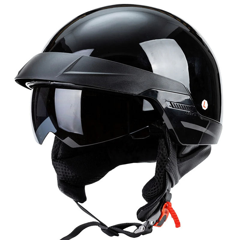 Casque de Moto Ouvert Approuvé DOT | Léger et Confortable pour Longues Balades