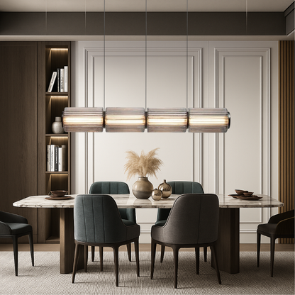 Lampe Suspendue en Verre Cylindrique | Design Élégant avec Éclairage LED