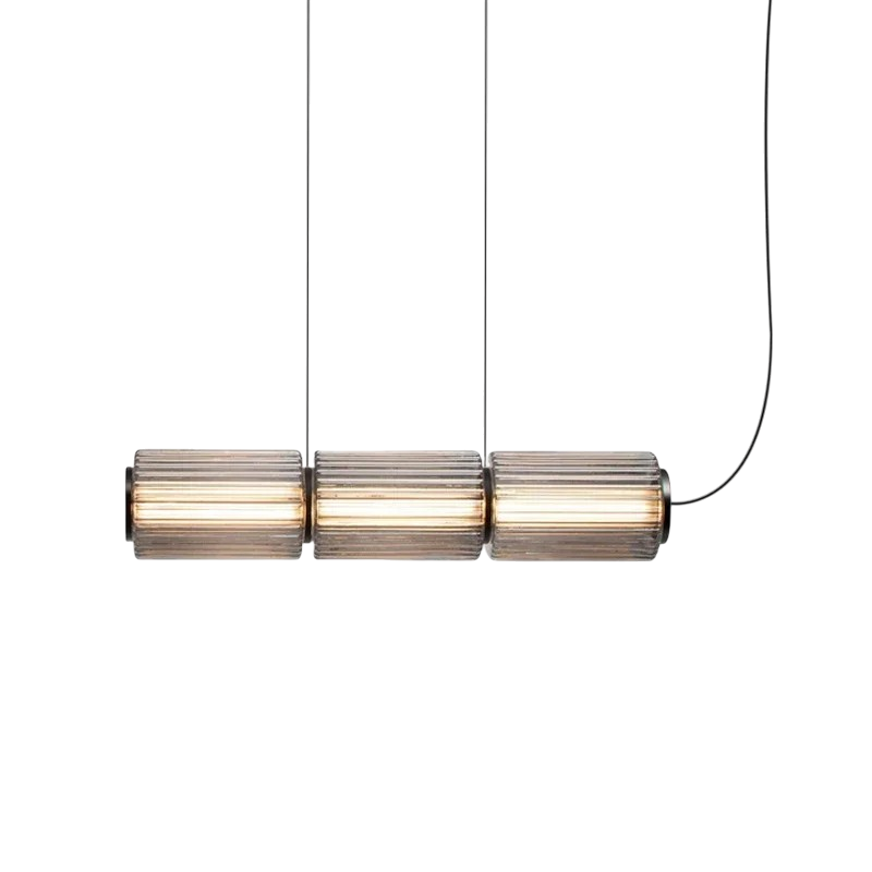 Lampe Suspendue en Verre Cylindrique | Design Élégant avec Éclairage LED