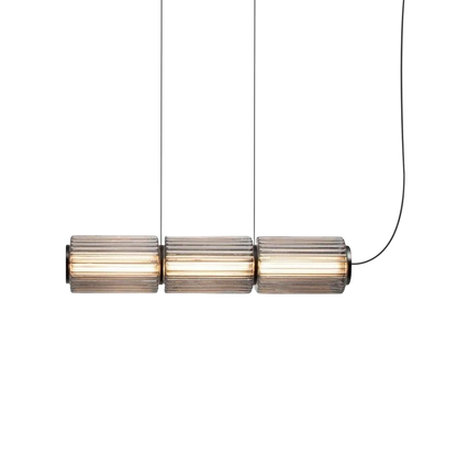Lampe Suspendue en Verre Cylindrique | Design Élégant avec Éclairage LED