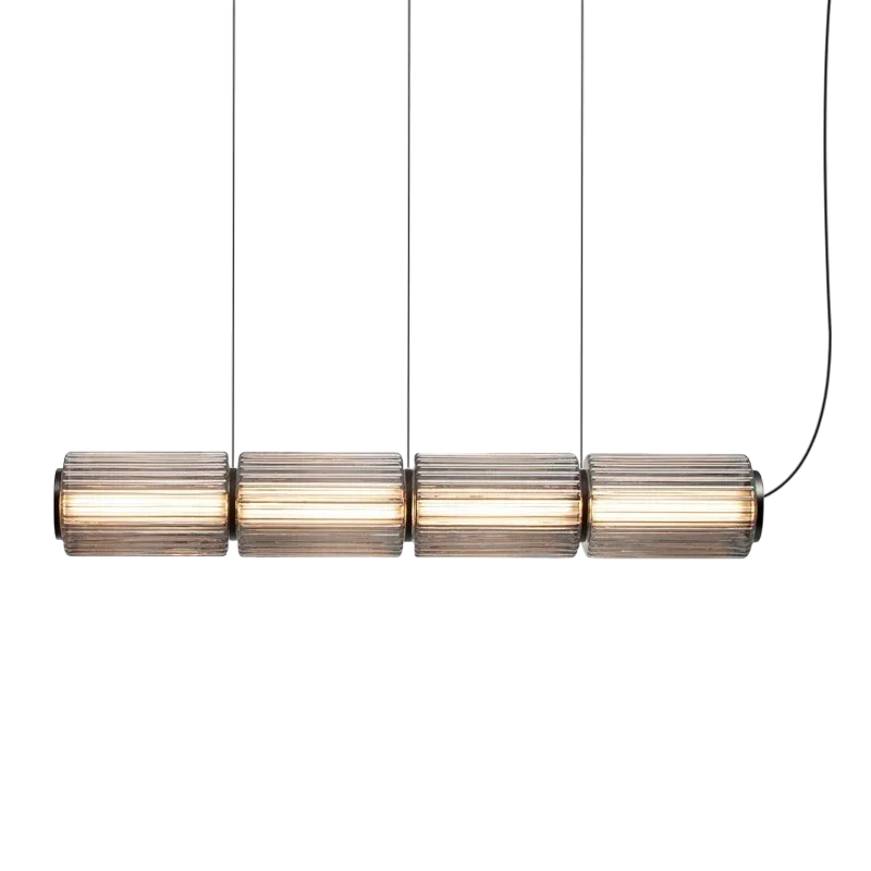 Lampe Suspendue en Verre Cylindrique | Design Élégant avec Éclairage LED
