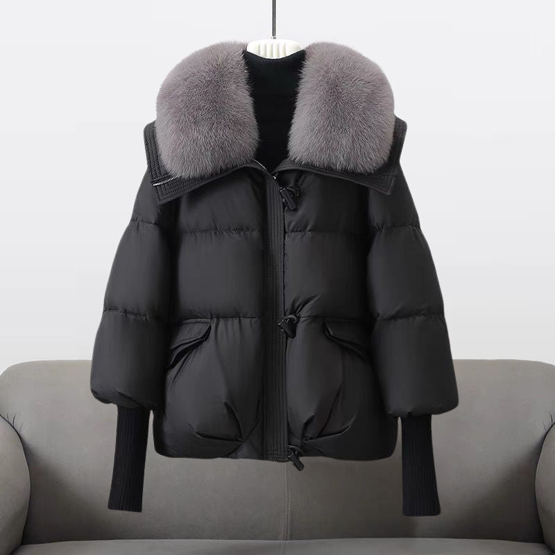 Manteau Court Chaud pour Femmes | Rembourrage Léger et Capuche Ajustable