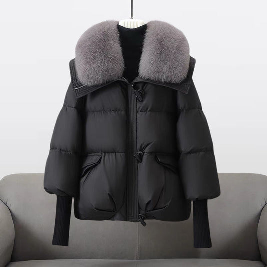 Manteau Court Chaud pour Femmes | Rembourrage Léger et Capuche Ajustable