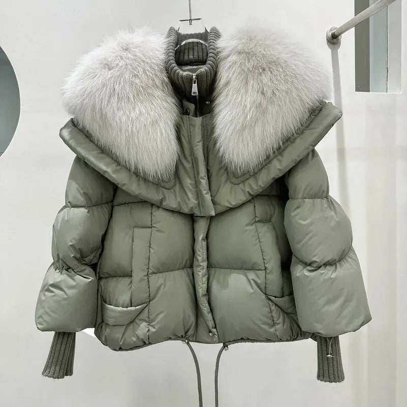 Manteau Court Chaud pour Femmes | Rembourrage Léger et Capuche Ajustable