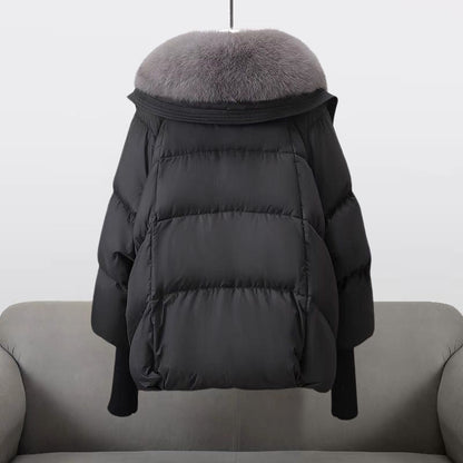 Manteau Court Chaud pour Femmes | Rembourrage Léger et Capuche Ajustable