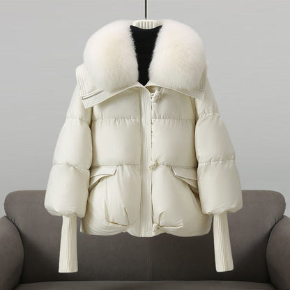 Manteau Court Chaud pour Femmes | Rembourrage Léger et Capuche Ajustable