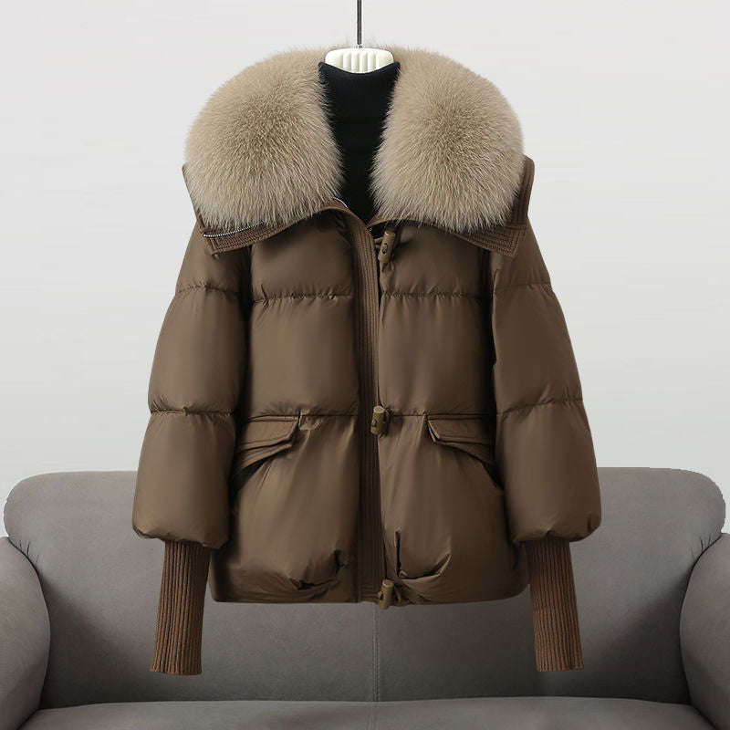 Manteau Court Chaud pour Femmes | Rembourrage Léger et Capuche Ajustable