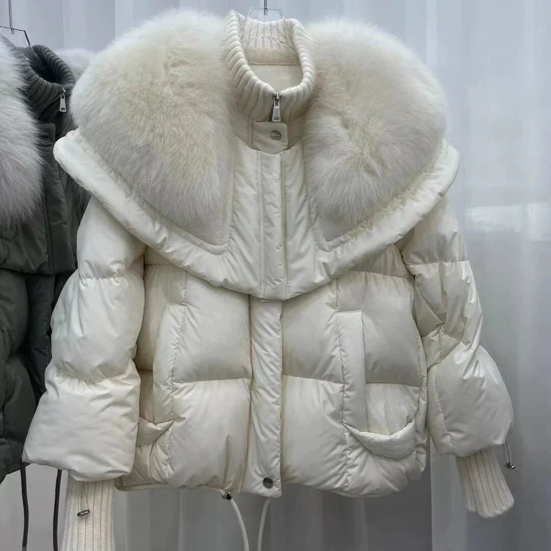 Manteau Court Chaud pour Femmes | Rembourrage Léger et Capuche Ajustable