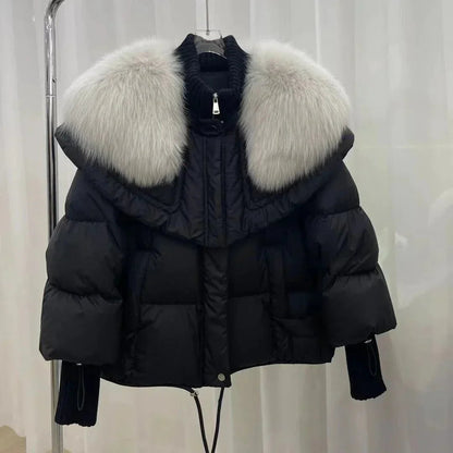 Manteau Court Chaud pour Femmes | Rembourrage Léger et Capuche Ajustable