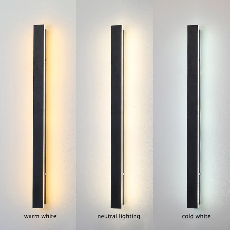Lampe Murale LED Extérieure | Design Élégant en Métal Noir