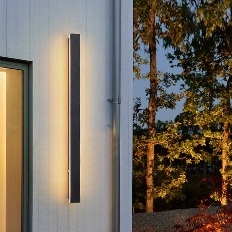 Lampe Murale LED Extérieure | Design Élégant en Métal Noir
