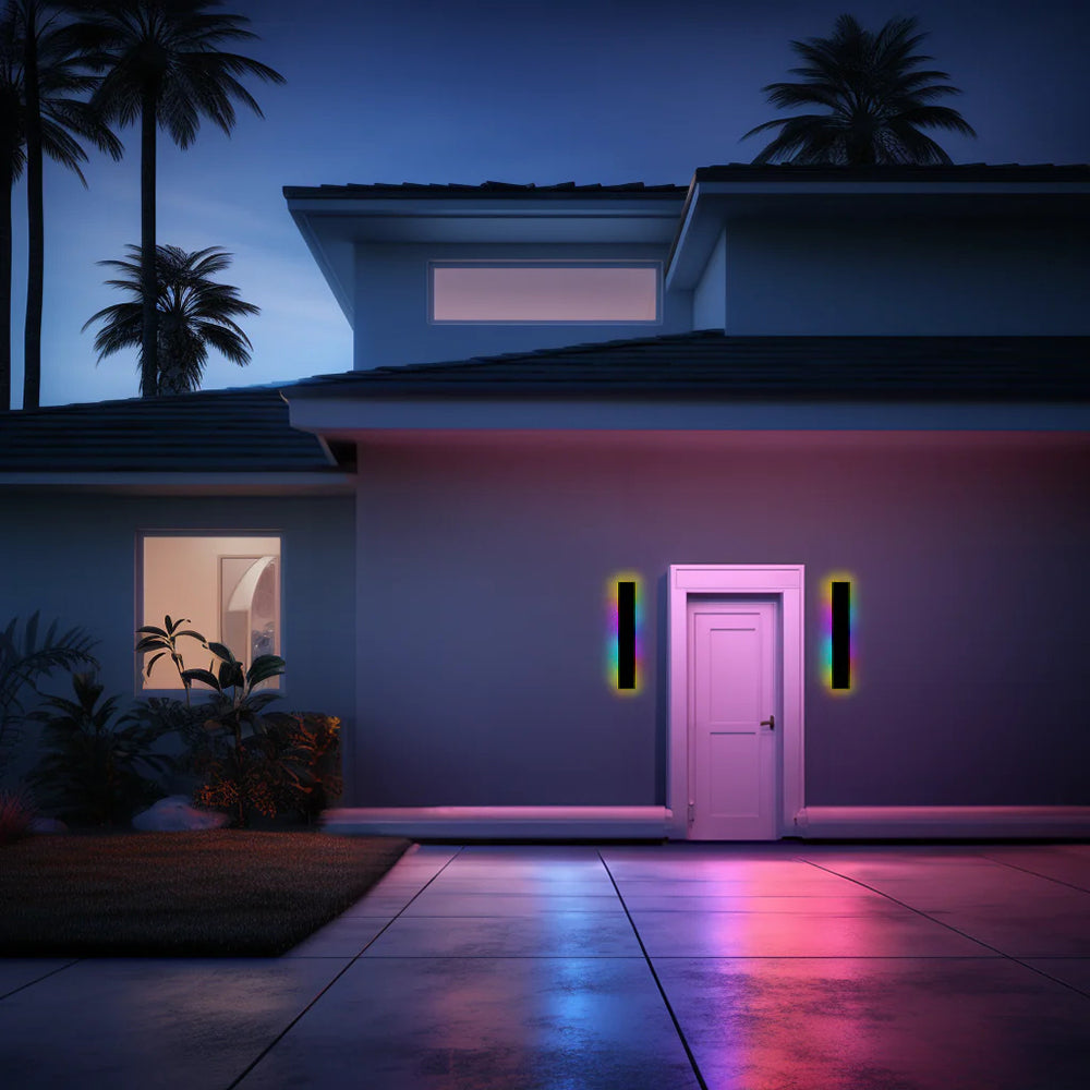 Lampe Murale LED Extérieure | Design Élégant en Métal Noir