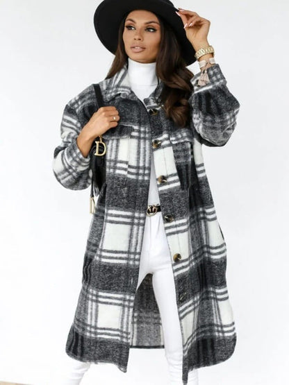 Manteau Oversize en Laine Mélangée | Chic et Confortable pour l'Hiver