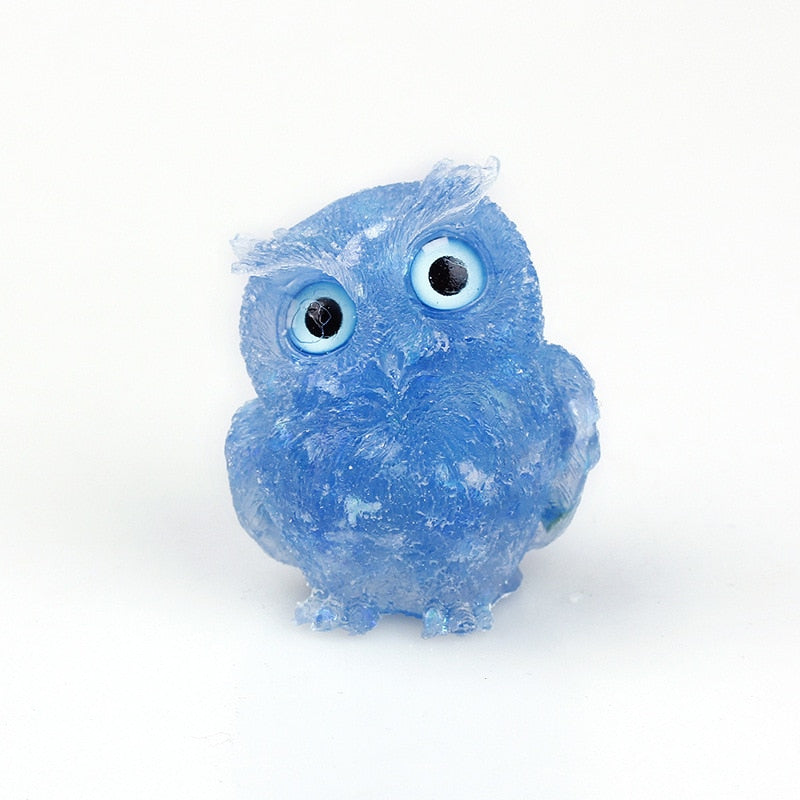 Figurine de Hibou en Cristal Naturel | Fait Main pour Décoration Unique