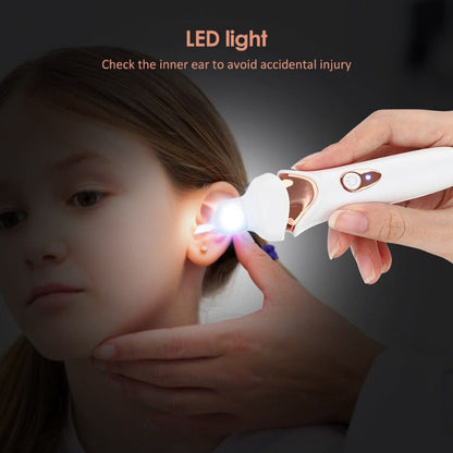 Éliminateur de Cérumen Rechargeable | Indolore et Sûr avec Lumière LED