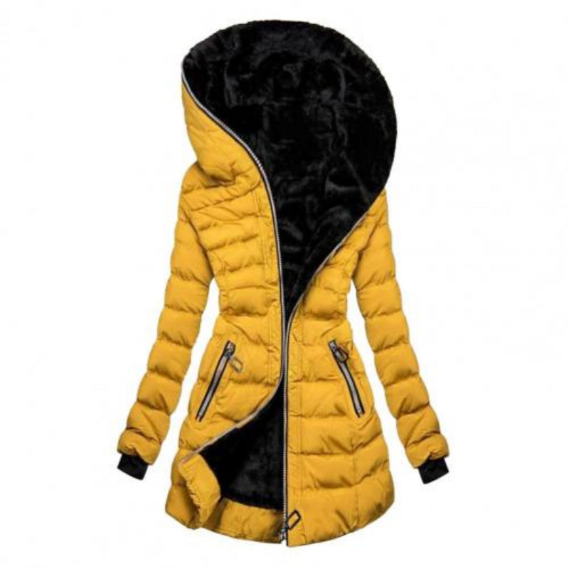 Veste Puffer Longue Femme | Rembourrée, Chaude et À Capuche