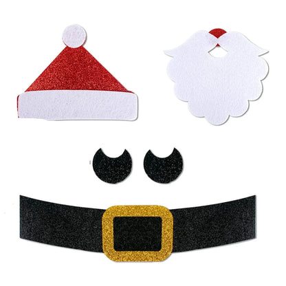 Autocollants de Noël en Dessin Animé | Décoration Festive et Amusante pour Murs