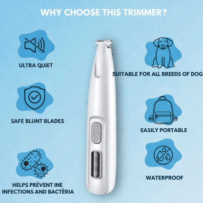 Tondeuse Silencieuse pour Animaux | Toilettage Doux des Zones Sensibles