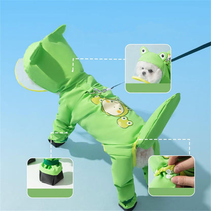 Imperméable pour Chien à Capuche | Protection Complète et Design Amusant