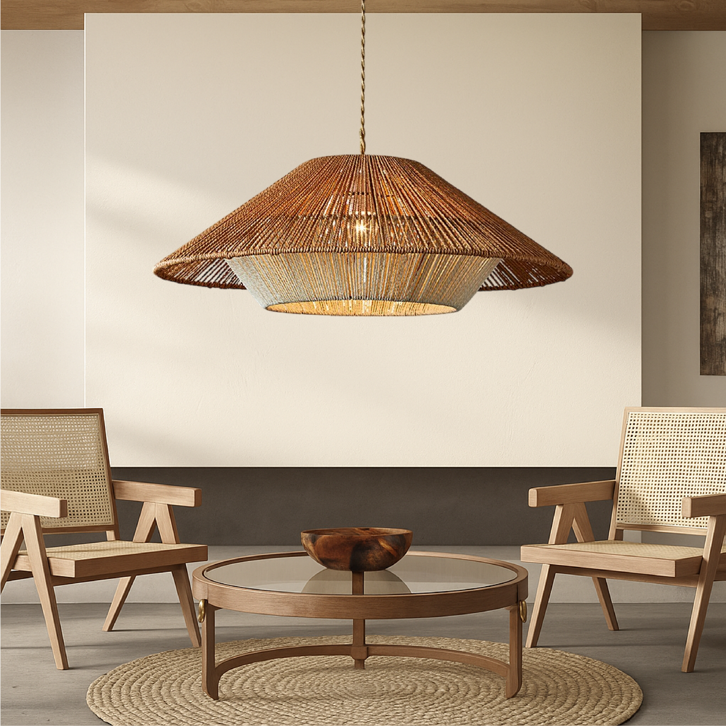 Lampe Suspendue en Bambou Tissé | Élégance Naturelle et Atmosphère Cozy
