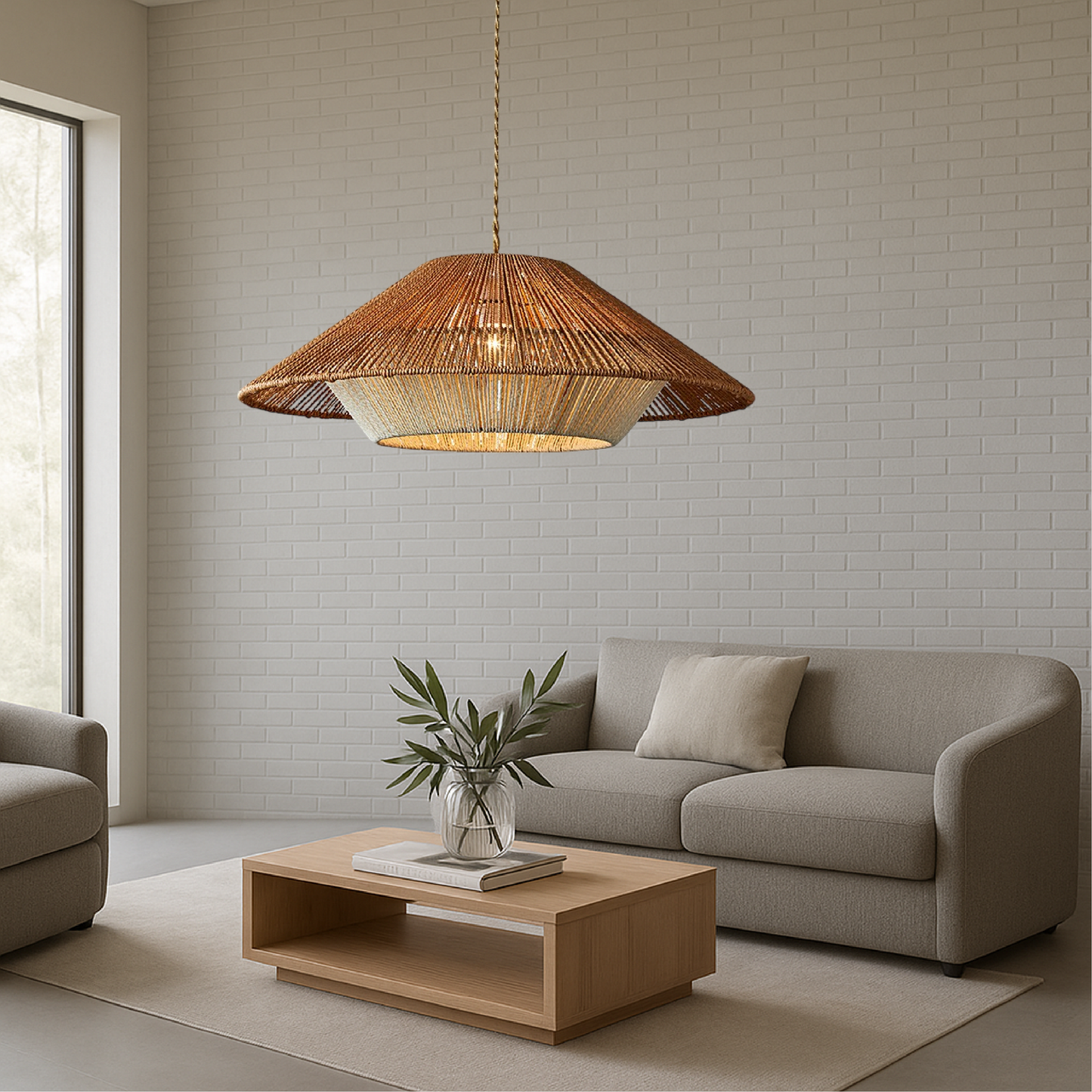 Lampe Suspendue en Bambou Tissé | Élégance Naturelle et Atmosphère Cozy