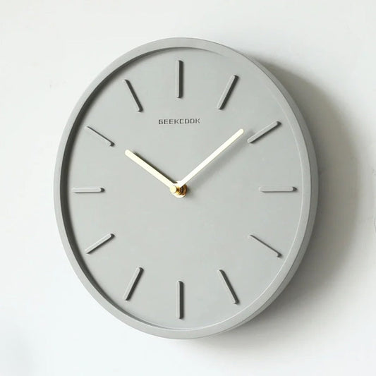 Horloge Murale en Béton Scandinave | Élégance Minimaliste et Précision