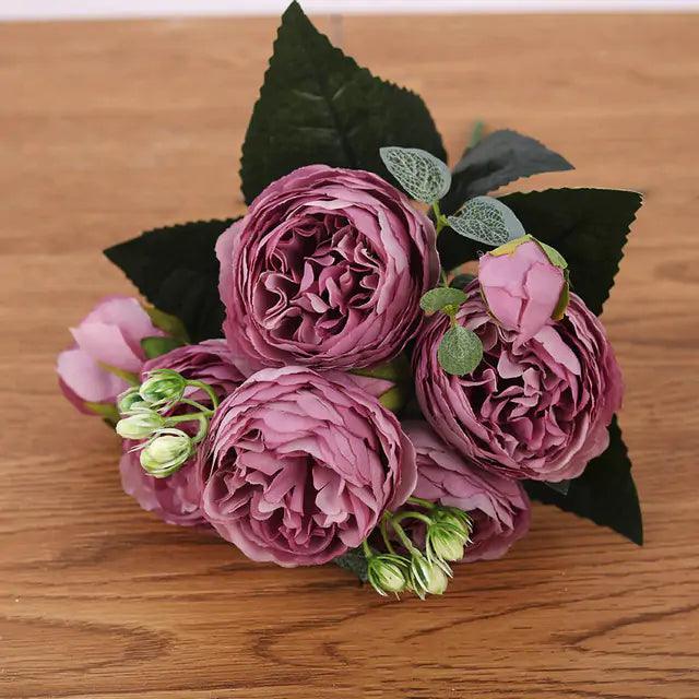 Arrangement de Pivoines en Soie | Élégance Intemporelle et Entretien Facile