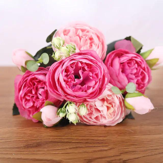 Arrangement de Pivoines en Soie | Élégance Intemporelle et Entretien Facile