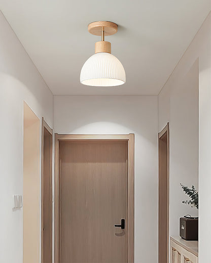 Plafonnier en Bois Élégant | Atmosphère Apaisante et Chic