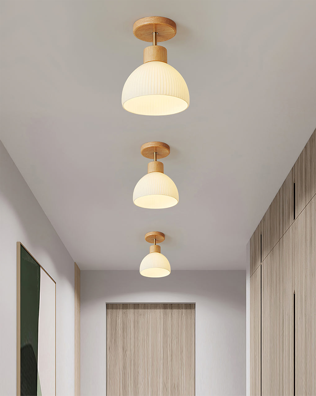 Plafonnier en Bois Élégant | Atmosphère Apaisante et Chic