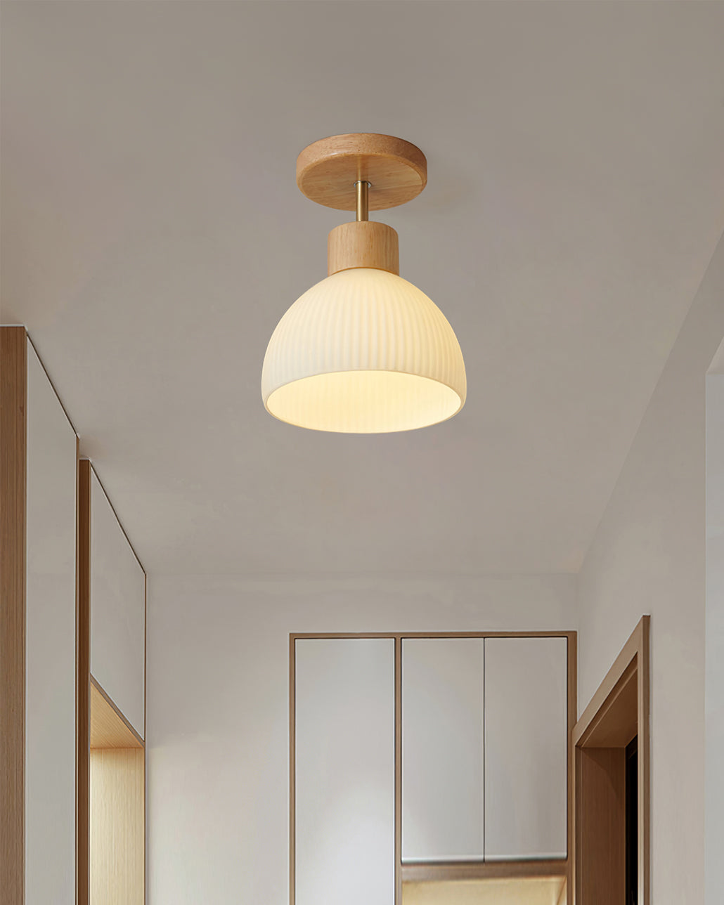 Plafonnier en Bois Élégant | Atmosphère Apaisante et Chic