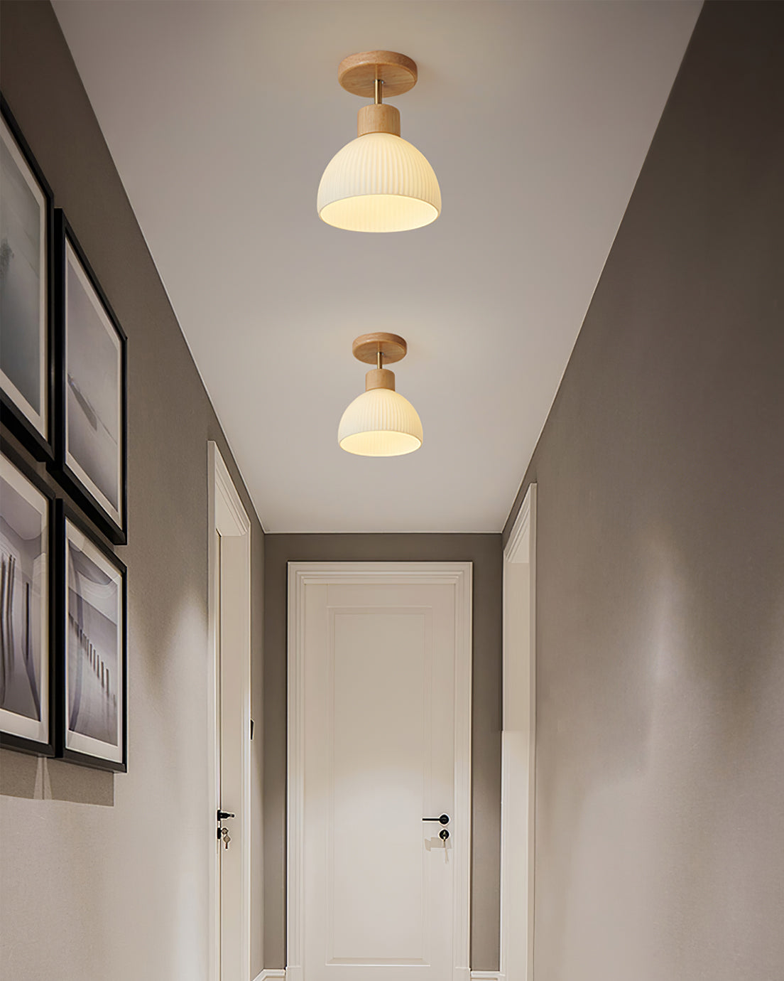 Plafonnier en Bois Élégant | Atmosphère Apaisante et Chic