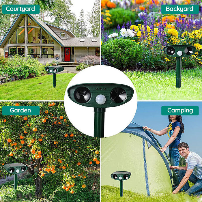 Répulsif Ultrasonique Solaire pour Nuisibles | Écologique et Sûr pour Votre Jardin