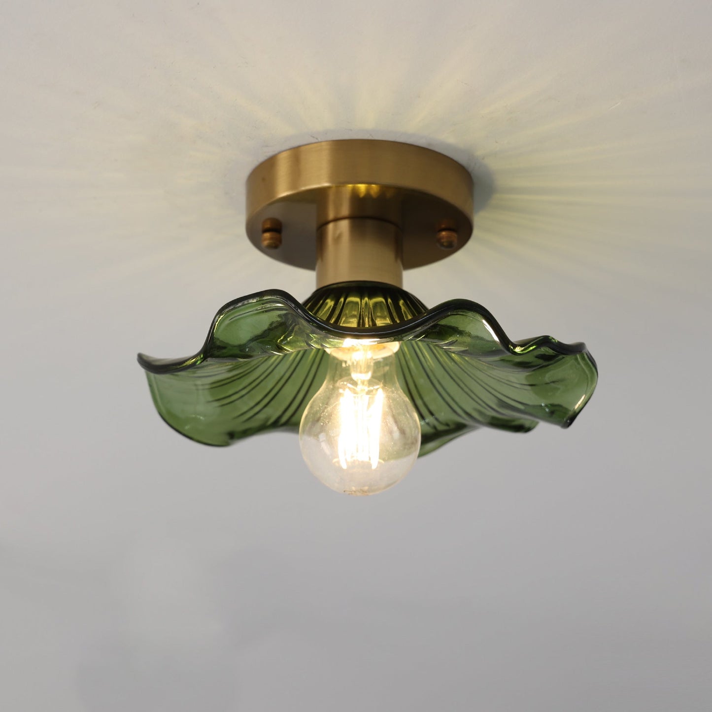 Suspension Contemporaine en Verre Hibiscus | Élégance Naturelle et Atmosphère Chaleureuse